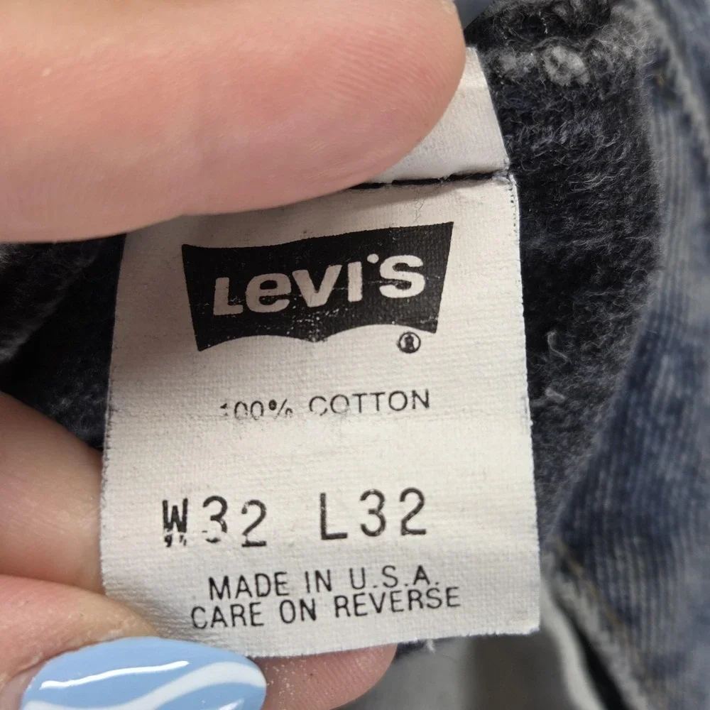 Vintage Levis 501 Jeans‎ Mens Blue Straight Button Fly Made USA Fits 28x30